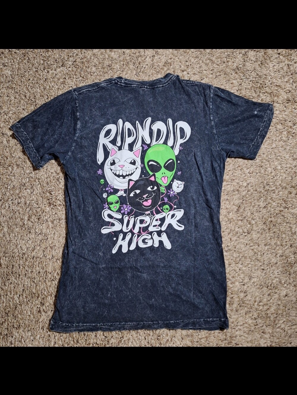 Ripndip Super High Alien Cat Graphic Tee Size Small